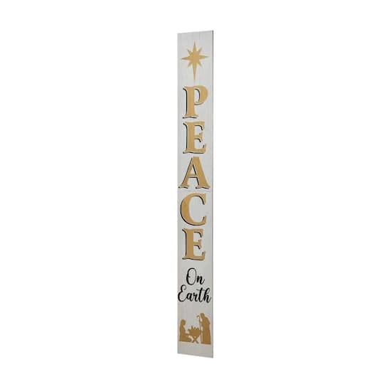 Glitzhome® 60'' PEACE Nativity Wooden Porch Sign 7 Glitzhome® 60'' PEACE Nativity Wooden Porch Sign - Image 7