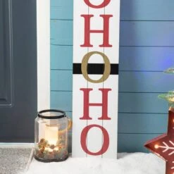 Glitzhome® 42.5'' Reversible Double-Sided Wooden Porch Sign 15 Glitzhome® 42.5'' Reversible Double-Sided Wooden Porch Sign -Northlight Decor Store D652320S 6