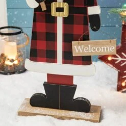 Glitzhome® 36'' Lighted Wooden Santa Porch Décor -Northlight Decor Store D652322S 6
