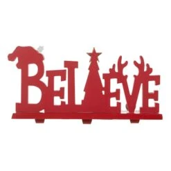 Glitzhome® 14.5'' BELIEVE Metal Christmas Stocking Holder -Northlight Decor Store D652341S 8