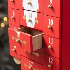 Glitzhome® 17.25'' Wooden Christmas Nutcracker Countdown Calendar Décor With Drawer 12 Glitzhome® 17.25'' Wooden Christmas Nutcracker Countdown Calendar Décor With Drawer -Northlight Decor Store D652349S 4