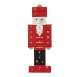 Glitzhome® 17.25'' Wooden Christmas Nutcracker Countdown Calendar Décor With Drawer 13 Glitzhome® 17.25'' Wooden Christmas Nutcracker Countdown Calendar Décor With Drawer -Northlight Decor Store D652349S 5