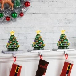 Green Tree Illuminated Stocking Hanger 8 Green Tree Illuminated Stocking Hanger -Northlight Decor Store D657834S 3