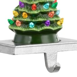 Green Tree Illuminated Stocking Hanger 9 Green Tree Illuminated Stocking Hanger -Northlight Decor Store D657834S 4