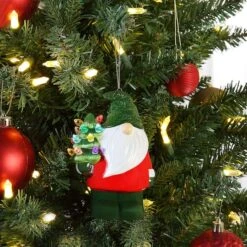 Nostalgic Ceramic LED Gnome Ornament -Northlight Decor Store D657858S 2