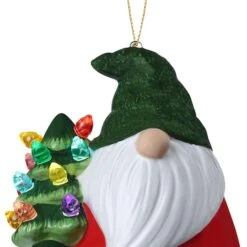 Nostalgic Ceramic LED Gnome Ornament -Northlight Decor Store D657858S 4