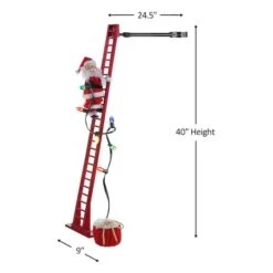 43" Super Climbing Santa With Ladder -Northlight Decor Store D657872S 3