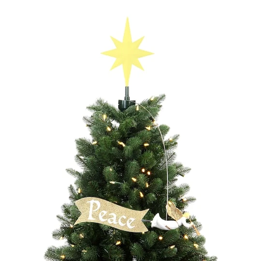 Angel With Banner Animated Tree Topper 3 Angel With Banner Animated Tree Topper - Image 3