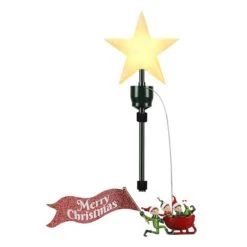 Elves In Sleigh Animated Tree Topper 8 Elves In Sleigh Animated Tree Topper -Northlight Decor Store D657886S 2