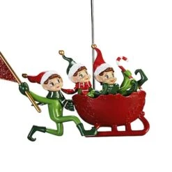 Elves In Sleigh Animated Tree Topper 11 Elves In Sleigh Animated Tree Topper -Northlight Decor Store D657886S 5
