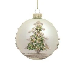 Melrose 6ct. Christmas Tree Glass Ornaments -Northlight Decor Store D660819S 2