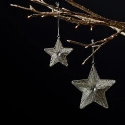 Melrose Iron & Glass Star Ornament Set -Northlight Decor Store D660824S 4
