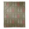 Green Tree Pattern Coral Fleece Blanket