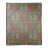 Gray Tree Pattern Coral Fleece Blanket
