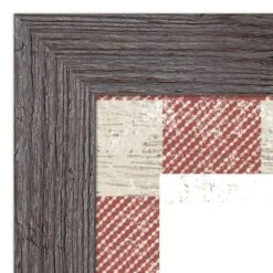 Red Buffalo Check Holiday Phrases Print In Western Gray Frame -Northlight Decor Store D662568S 3