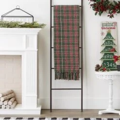 DII® O Christmas Tree Plaid Recycled Cotton Throw -Northlight Decor Store D663092S 4