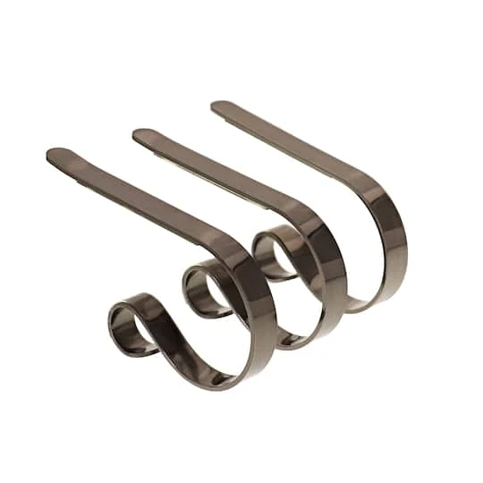 Original MantleClip® Brushed Nickel Stocking Holders, 3ct. 1 Original MantleClip® Brushed Nickel Stocking Holders, 3ct.