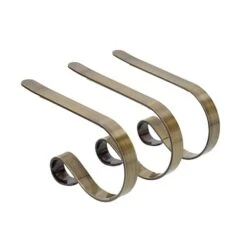 Original MantleClip® Antique Brass Stocking Holders, 3ct.