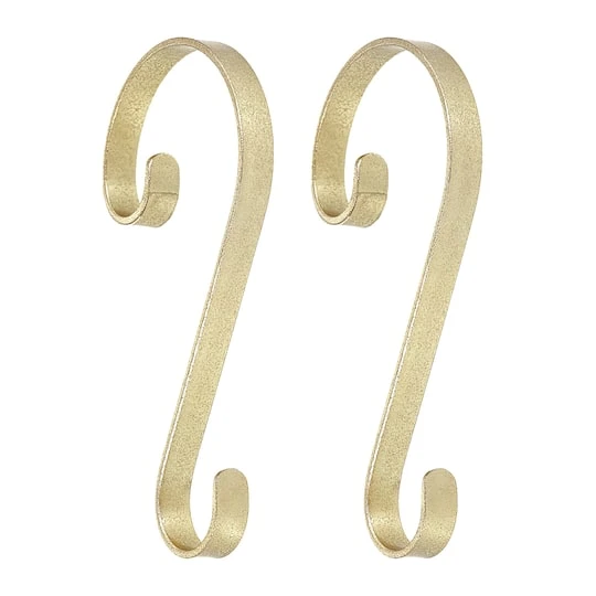 Haute Decor Stocking Scrolls® Glimmer Gold Stocking Holders, 2ct. 2 Haute Decor Stocking Scrolls® Glimmer Gold Stocking Holders, 2ct. - Image 2