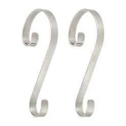 Haute Decor Stocking Scrolls® Glimmer Silver Stocking Holders, 2ct.