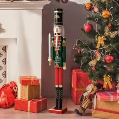 Glitzhome® 3.5ft. Wooden Christmas Soldier Nutcracker -Northlight Decor Store D670513S 2