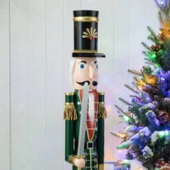Glitzhome® 3.5ft. Wooden Christmas Soldier Nutcracker -Northlight Decor Store D670513S 5