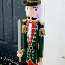 Glitzhome® 3.5ft. Wooden Christmas Soldier Nutcracker -Northlight Decor Store D670513S 6