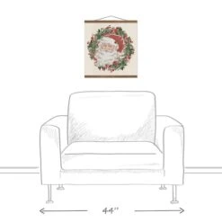 Vintage Santa Teak Hanging Canvas 7 Vintage Santa Teak Hanging Canvas -Northlight Decor Store D673226S 3