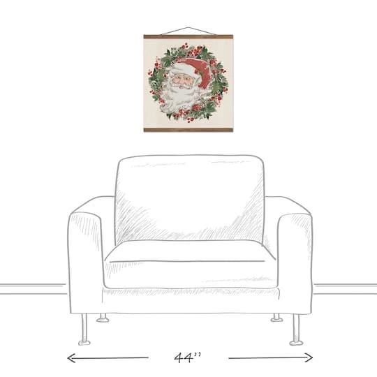 Vintage Santa Teak Hanging Canvas 4 Vintage Santa Teak Hanging Canvas - Image 4