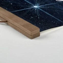 All Is Calm All Is Bright Nativity Teak Hanging Canvas -Northlight Decor Store D673229S 2