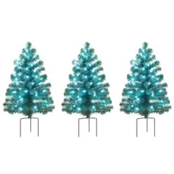 3ct. Pre-Lit Alexa Enabled Pathway Artificial Christmas Tree Set -Northlight Decor Store D674164S 5