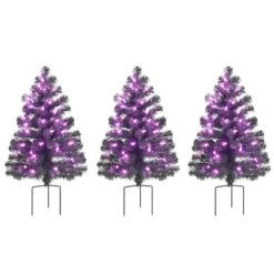 3ct. Pre-Lit Alexa Enabled Pathway Artificial Christmas Tree Set -Northlight Decor Store D674164S 7