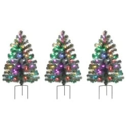 3ct. Pre-Lit Alexa Enabled Pathway Artificial Christmas Tree Set -Northlight Decor Store D674164S 8
