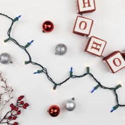 Northlight 100ct. Mini Christmas String Lights With Green Wire Blue/Clear -Northlight Decor Store D676192S 13