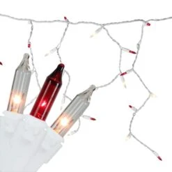 Northlight 100ct. Mini Icicle Christmas Light Set With White Wire Red And White 8 Northlight 100ct. Mini Icicle Christmas Light Set With White Wire Red And White -Northlight Decor Store D676194S 2 1