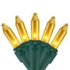Northlight 100ct. Opaque Gold Mini Christmas Lights Set With Green Wire