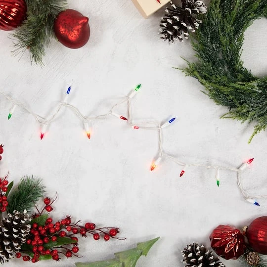 Northlight 50ct. Mini Christmas String Lights With White Wire Multicolor 4 Northlight 50ct. Mini Christmas String Lights With White Wire Multicolor - Image 4
