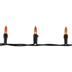 Northlight 50ct. Mini Christmas String Lights With Black Wire Orange -Northlight Decor Store D676204S 15
