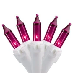 Northlight 50ct. Mini Christmas String Lights With White Wire Purple -Northlight Decor Store D676209S 1 1