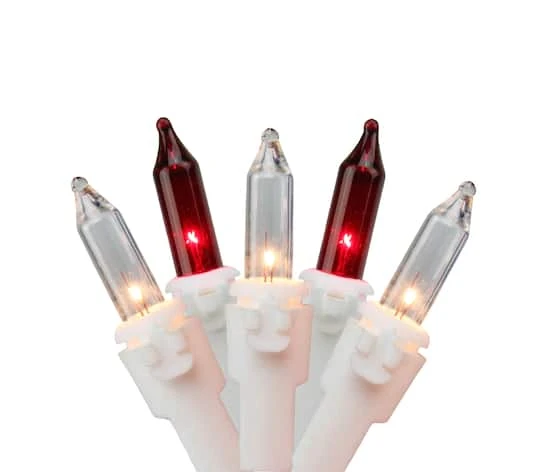 Northlight 100ct. Mini Christmas String Lights With White Wire Red/Clear 3 Northlight 100ct. Mini Christmas String Lights With White Wire Red/Clear - Image 3