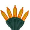 Northlight 50ct. LED Mini Christmas String Lights With Green Wire Orange