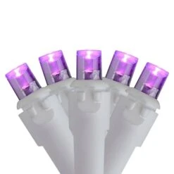 Northlight 50ct. LED Wide Angle Christmas String Lights With White Wire Purple