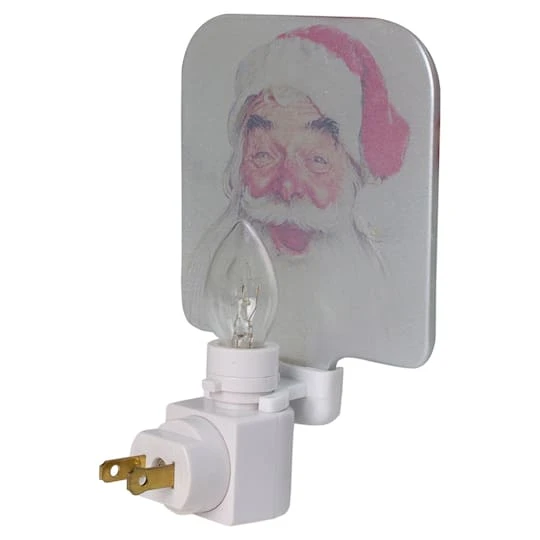 Northlight 6" Norman Rockwell 'Santa Claus' Glass Christmas Night Light 4 Northlight 6" Norman Rockwell 'Santa Claus' Glass Christmas Night Light - Image 4