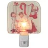 Northlight 6" Norman Rockwell 'Santa Looking At Two Sleeping Children' Glass Christmas Night Light