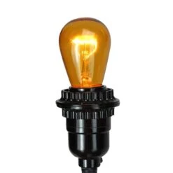 Northlight Transparent Incandescent S14 Replacement Christmas Bulbs, 25ct. Amber -Northlight Decor Store D676232S 13