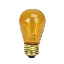 Northlight Transparent Incandescent S14 Replacement Christmas Bulbs, 25ct. Amber -Northlight Decor Store D676232S 14