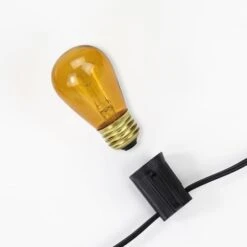 Northlight Transparent Incandescent S14 Replacement Christmas Bulbs, 25ct. Amber -Northlight Decor Store D676232S 16