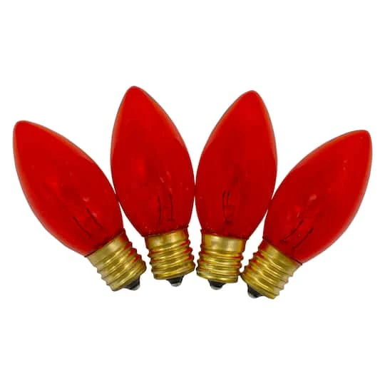 Northlight 4ct. Transparent Orange C9 Replacement Christmas Bulbs 4 Northlight 4ct. Transparent Orange C9 Replacement Christmas Bulbs - Image 4