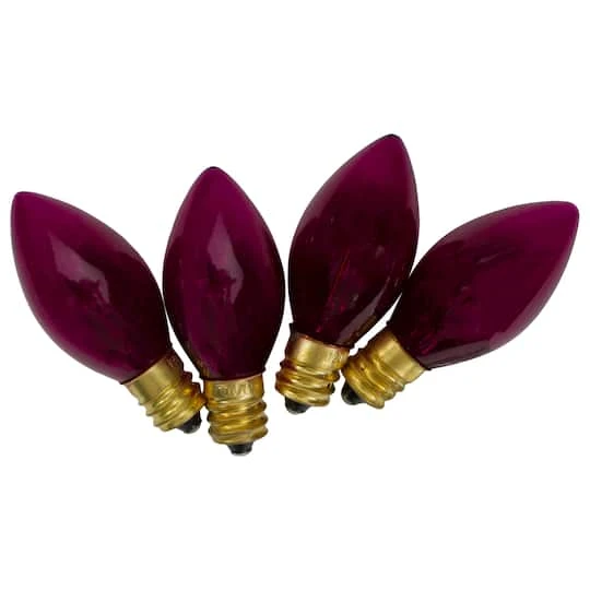 Northlight 4ct. Transparent Pink Twinkle C7 Replacement Christmas Bulbs 4 Northlight 4ct. Transparent Pink Twinkle C7 Replacement Christmas Bulbs - Image 4