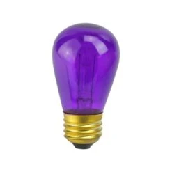 Northlight Transparent Incandescent S14 Replacement Christmas Bulbs, 25ct. Violet -Northlight Decor Store D676241S 1 1